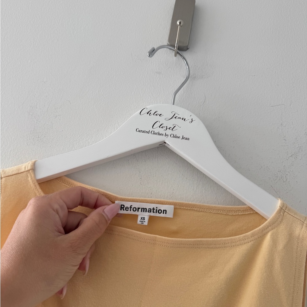 REFORMATION Maybe Knit Dress in Yellow XS - Picture 4 of 5